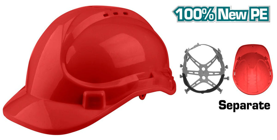 Casque de protection rouge TOTAL TSP2611 casque de sécurité industriel