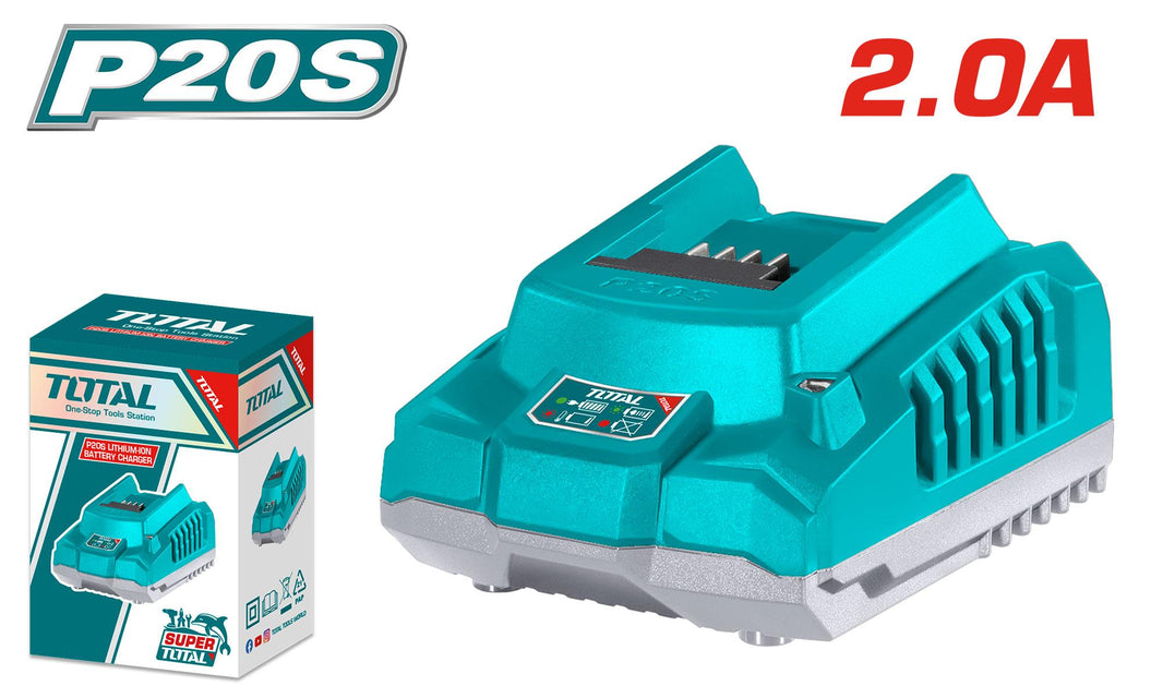 Chargeur batterie 20V 2A – TOTAL rapide – TFCLI2001