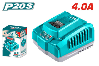 Chargeur batterie 21V 4A recharge rapide TOTAL P20S TFCLI20411