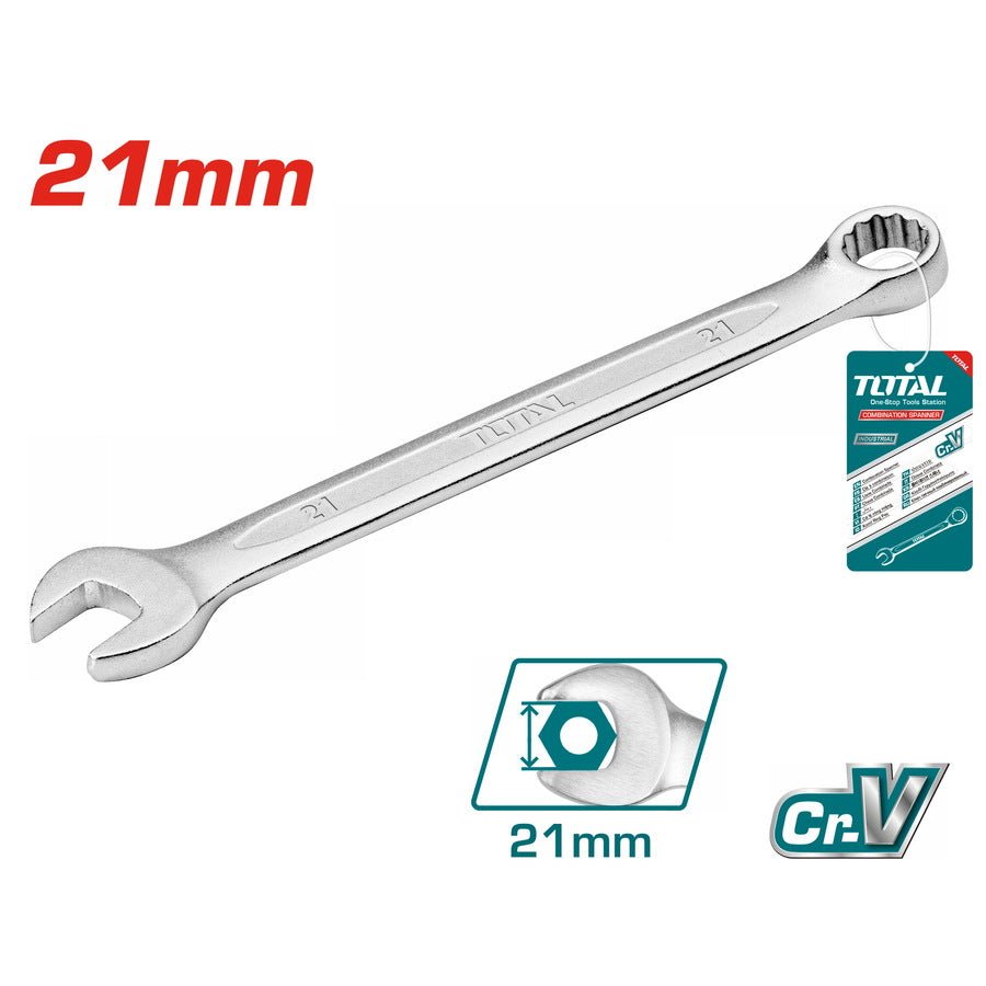 Clé mixte 21 mm acier chrome vanadium résistance TCSPA211