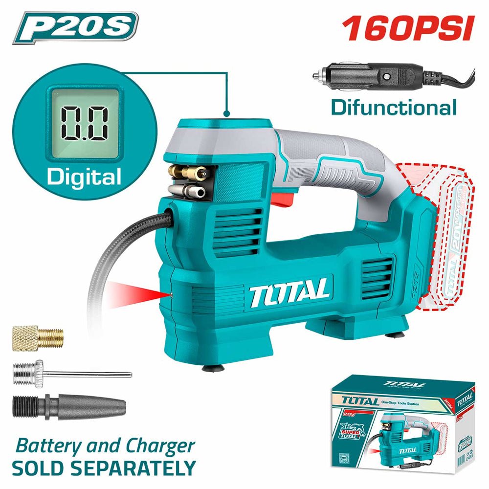 Compresseur portatif 11Bar20V util - TOTAL TACLI2012