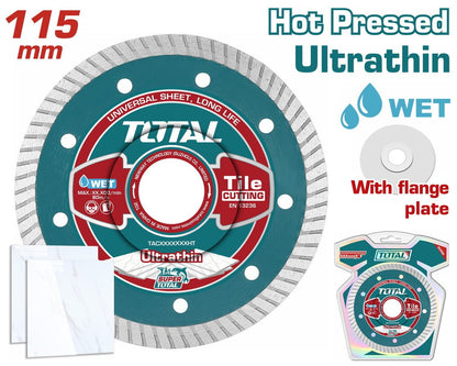 Disque diamant 115 mm pour carrelage céramique béton humide et sec TOTAL TAC2131151HT