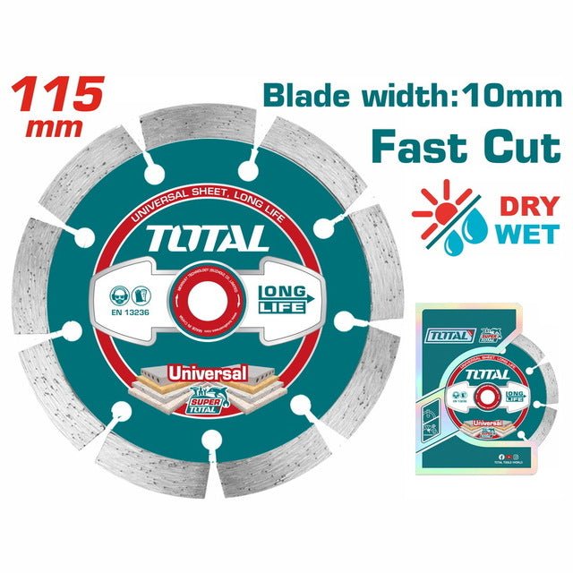 Disque diamant universel 115x22mm TOTAL coupe rapide Tac2111153