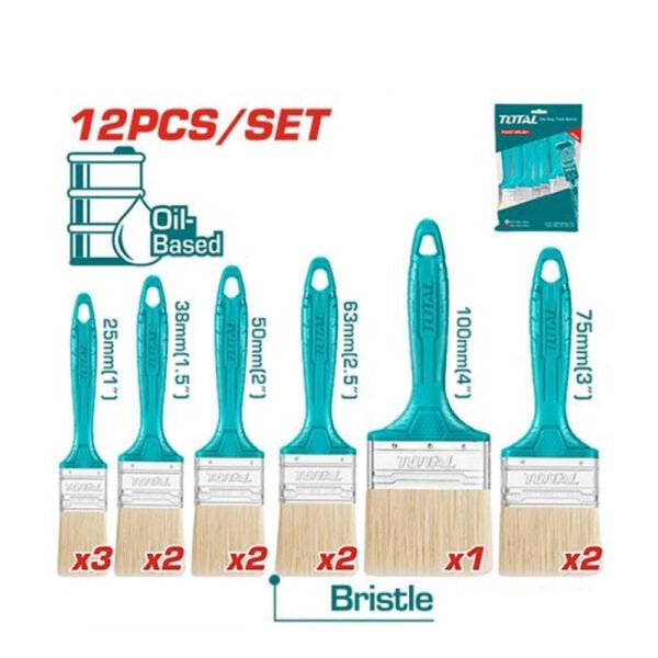 Ensemble 12 pinceaux pour peinture à l huile poils synthétiques THT84501201