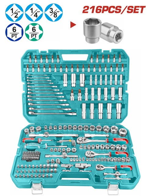 Ensemble d outils TOTAL 216 pièces bricolage THKTHP22166