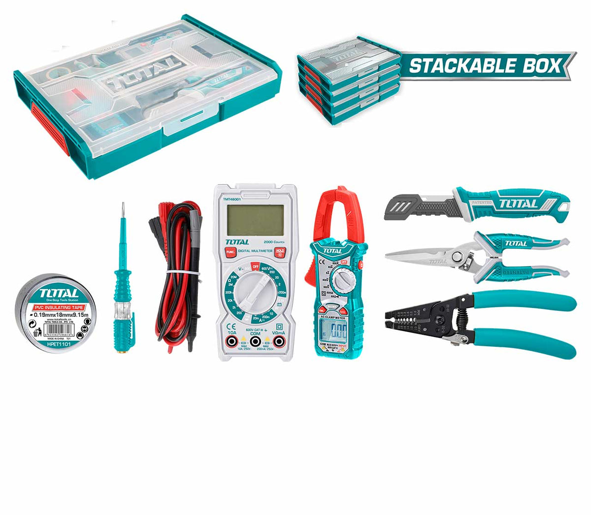 Ensemble outils télécom 7 pièces diagnostics - THKTV02T071