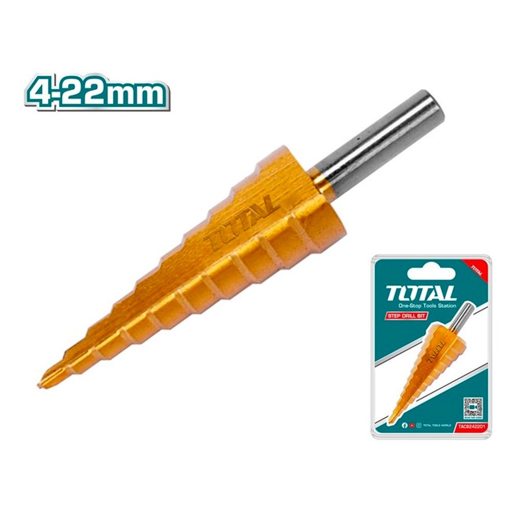 Foret a etage HSS4341 04 22mm précis et durable TOTAL TAC7542201
