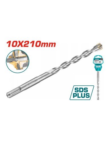 Foret SDS plus carbure tungstène 10x210mm pour béton maçonnerie TOTAL TAC311003C