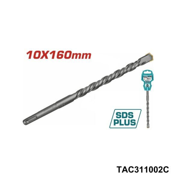 Foret SDS plus 10x160 carbure brasé haute performance TOTAL TAC311002C