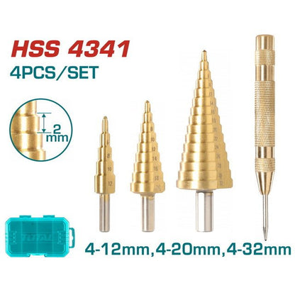 Forets HSS coffret 4-12 4-20 4-32 pour perçage rapide TOTAL 4341 TACSD2041