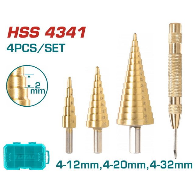Forets HSS coffret 4-12 4-20 4-32 pour perçage rapide TOTAL 4341 TACSD2041