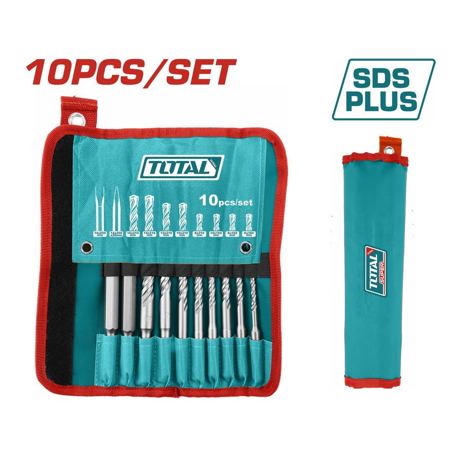 Forets SDS-Plus 160-210/14x250–TOTAL béton TACSD19101