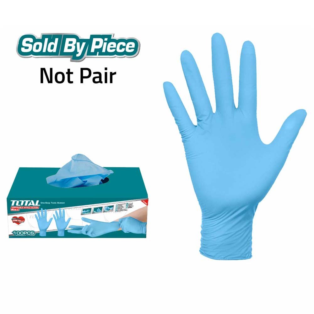 Gants nitrile 100PCS l qualité - TOTAL - TSP12104-L