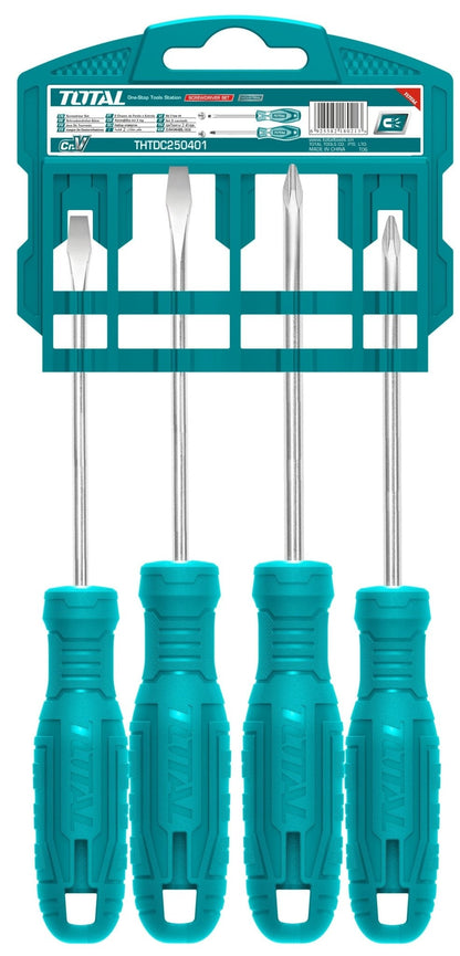 Jeu tournevis THTDC250401 plat et cruciforme cr v ergonomique antidérapant