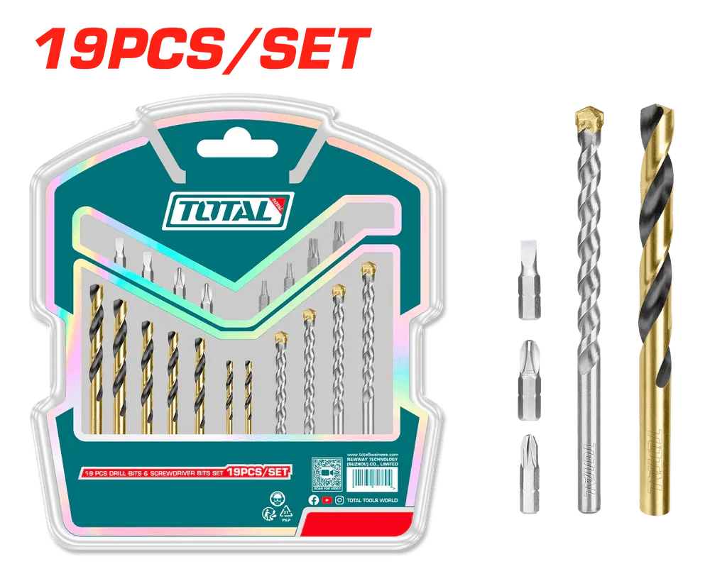 Kit embouts forets HSS maçonnerie TOTAL 19 pièces professionnel TACSDB1901