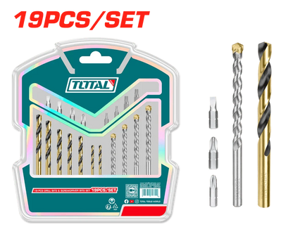 Kit embouts forets HSS maçonnerie TOTAL 19 pièces professionnel TACSDB1901