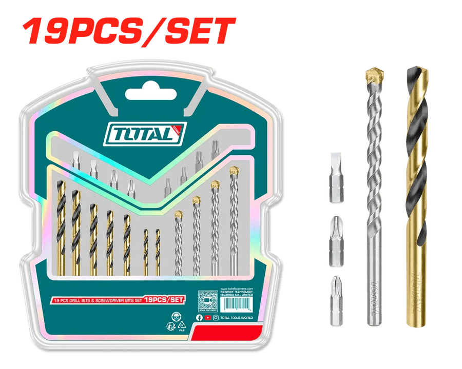 Kit embouts forets HSS maçonnerie TOTAL 19 pièces professionnel TACSDB1901