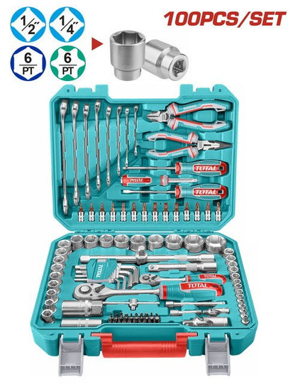 Kit outils 100 pièces TOTAL bricolage THKTHP21006
