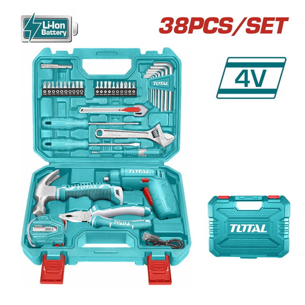 Kit outils 4V TOTAL maison bricolage THKTHP10386