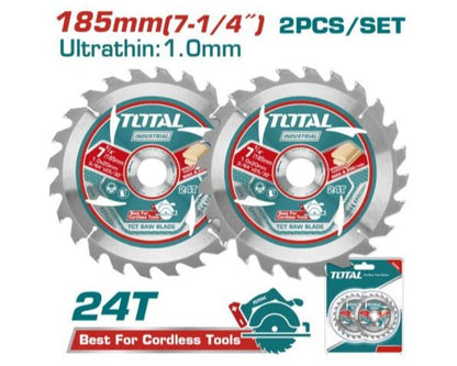 TOTAL lames circulaires 185 mm 24 dents ultrathin 1,0 mm alésage 20 mm TAC2331853