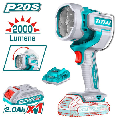 Lampe de travail LED 2000 lumens 20V TWLI20881 TOTAL