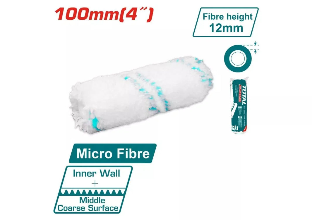 Manchon microfibre 100 mm THT85431 pour rouleau peinture murs plafonds