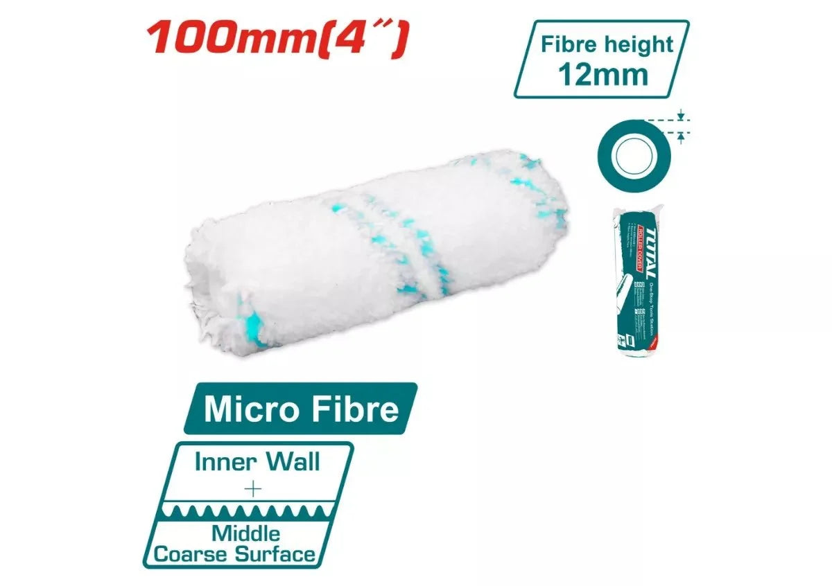 Manchon microfibre 100 mm THT85431 pour rouleau peinture murs plafonds