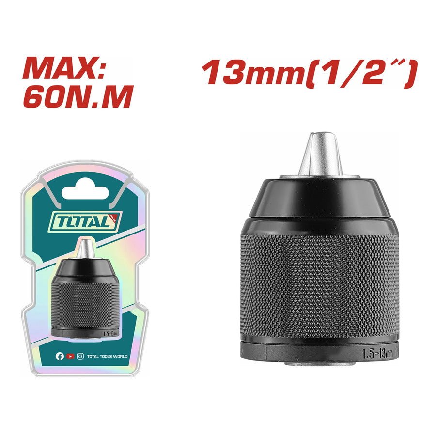 TOTAL mandrin auto serrant 13 mm sans cle serrage rapide TAC4513201