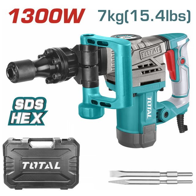 Marteau piqueur 1300W 7Kg anti vibration TOTAL TH2130016