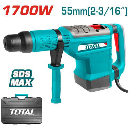 Marteau rotatif 1700W SDS max - TOTAL béton TH117556