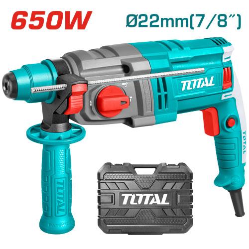 Marteau rotatif 650W perçage béton 22mm TH306236 TOTAL