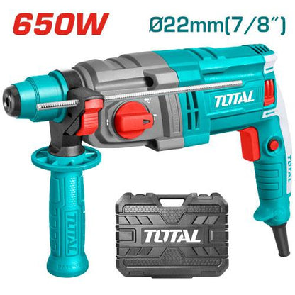 Marteau rotatif 650W perçage béton 22mm TH306236 TOTAL