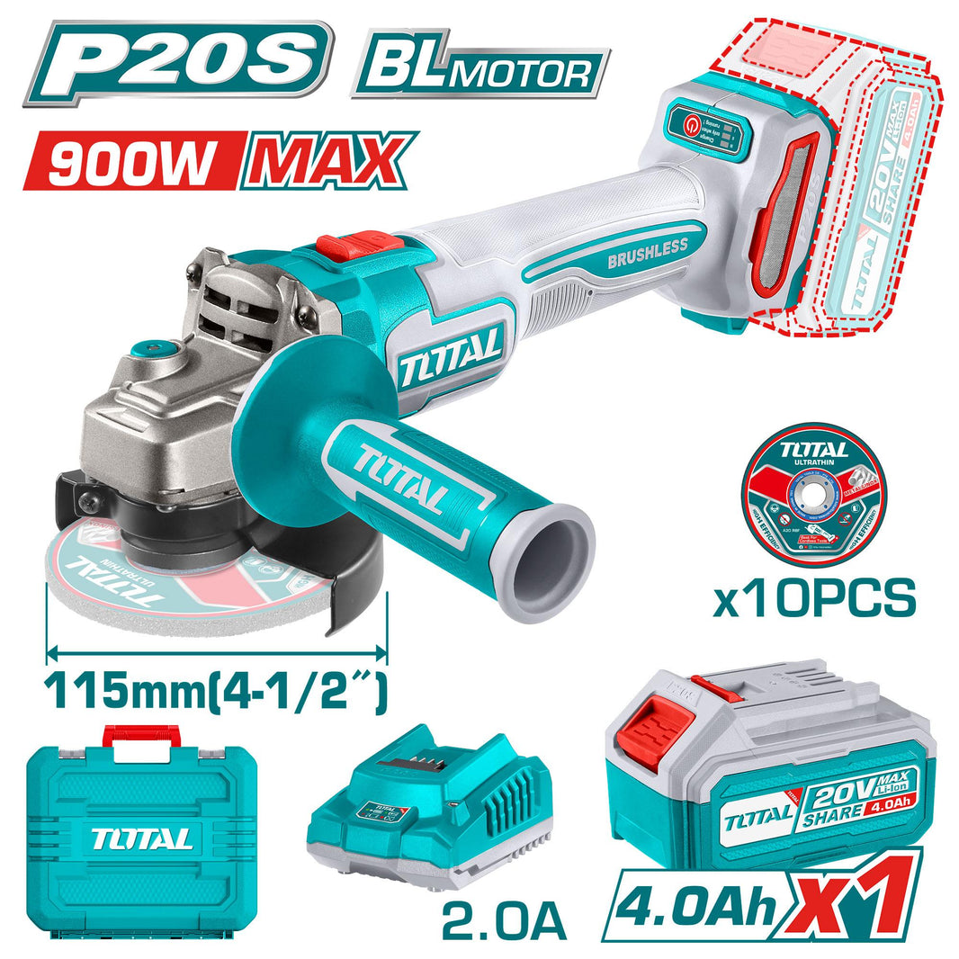 Meuleuse ang 115 20V – TOTAL découpe – TAGLI211541
