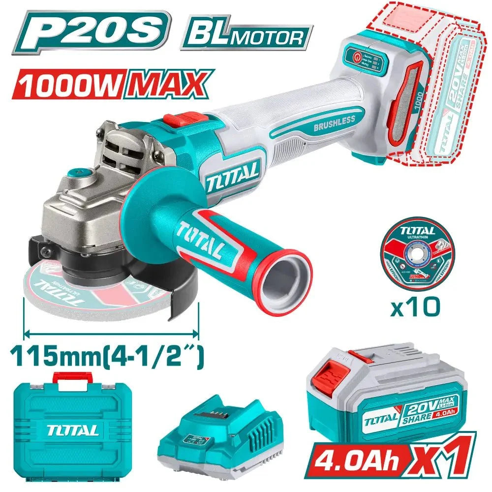 Meuleuse angle sans fil 20 v brushless 1000 w TAGLI271531