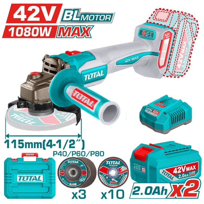 Meuleuse angulaire sans fil 42V max 1080W professionnelle TAGLI4108112