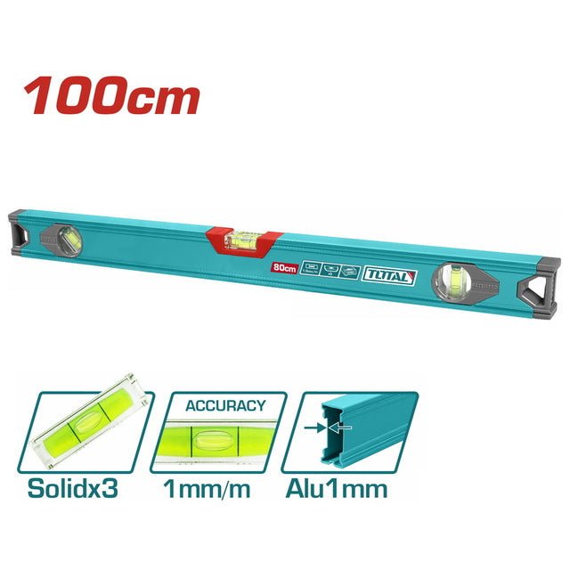 Niveau eau 100 cm TOTAL aluminium profil precision 1mm tmt210016