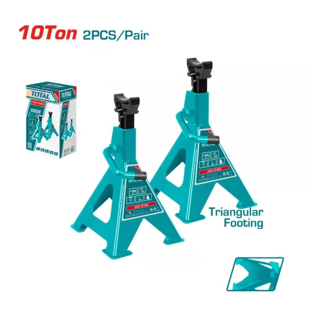 Paire de chandelles industrielles capacité 10 tonnes THJS1001 hauteur ajustable 455-705 mm pieds triangulaires