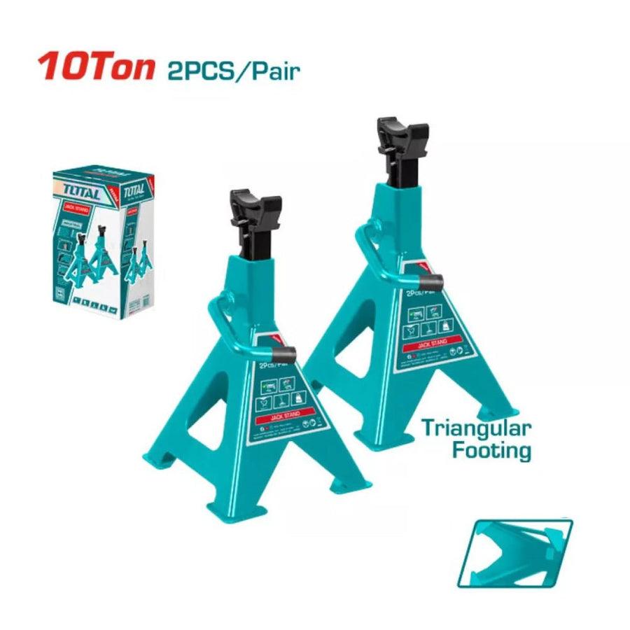 Paire de chandelles industrielles capacité 10 tonnes THJS1001 hauteur ajustable 455-705 mm pieds triangulaires