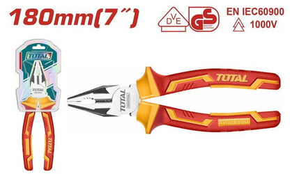 Pince mixte isolante 180 mm 1000 v pour travaux électriques TOTAL THTIP2171