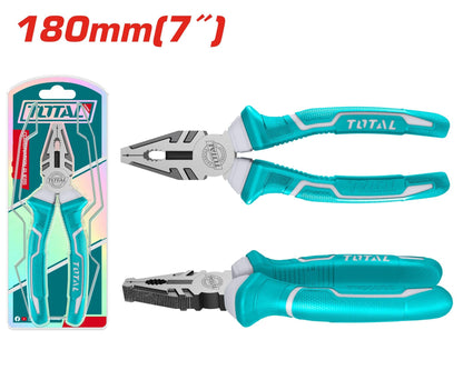 Pince universelle 180mm TOTAL acier carbone poignées ergonomiques tht110706p