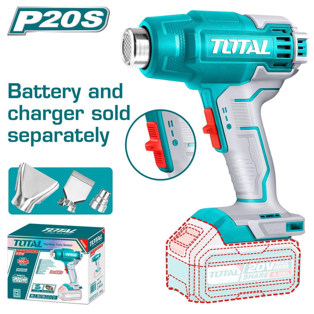 Pistolet thermique sans fil 20V 300 550C TBLI2002 pro