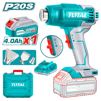 Pistolet thermique TOTAL 20V 300-550°C décapage P20S