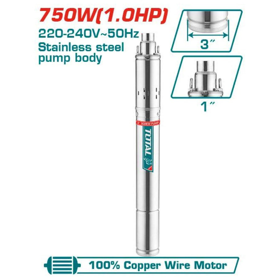 Pompe immergée Inox 750W 1HP TOTAL TSWP7501