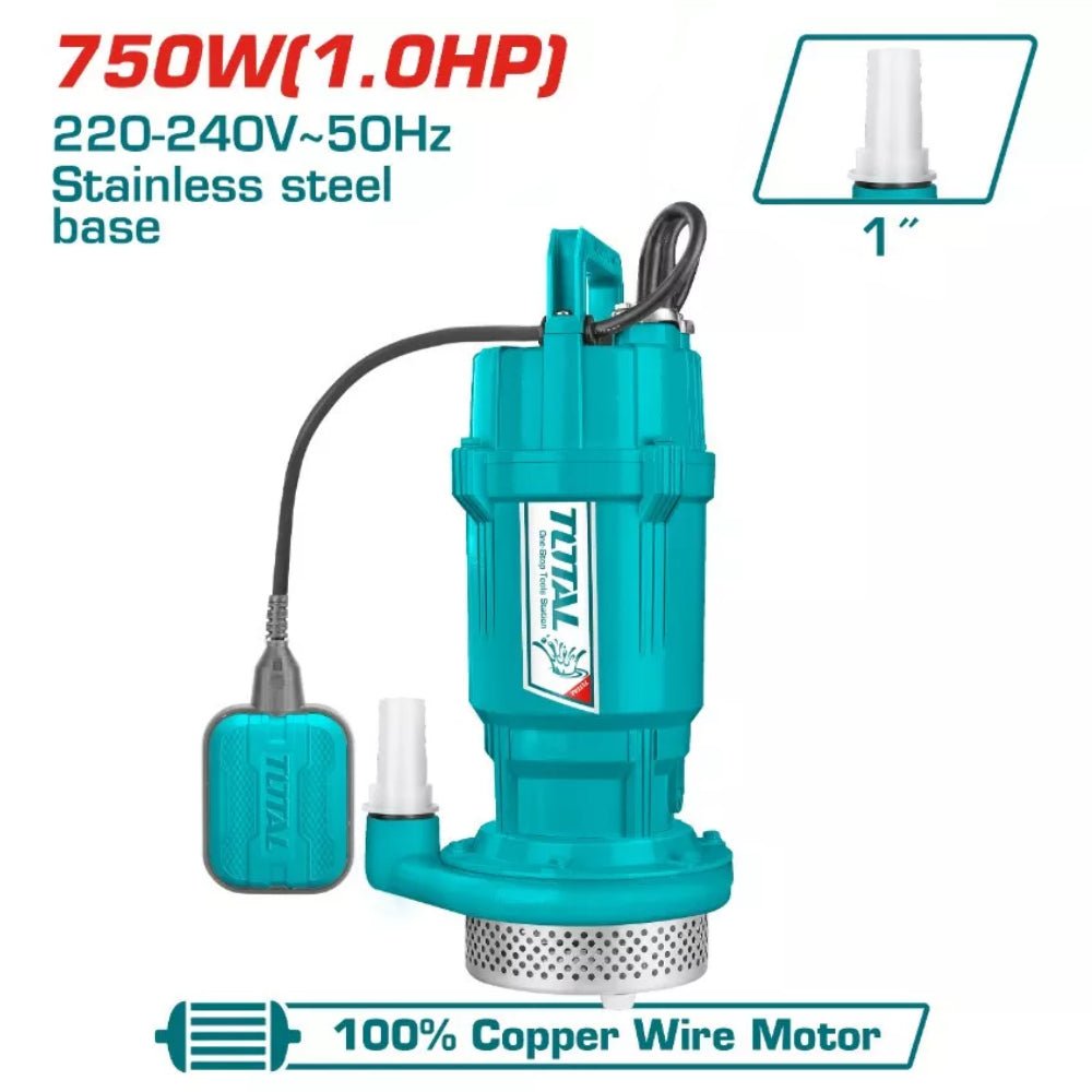 Pompe submersible 750W 1HP TOTAL 220-240V TWP67506