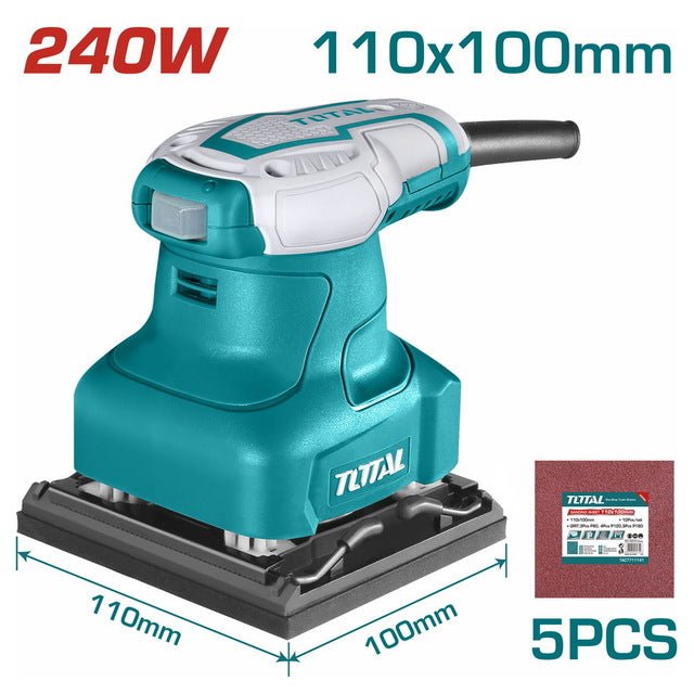 Ponceuse finition 240W 110x100mm TOTAL bricolage TF2231106