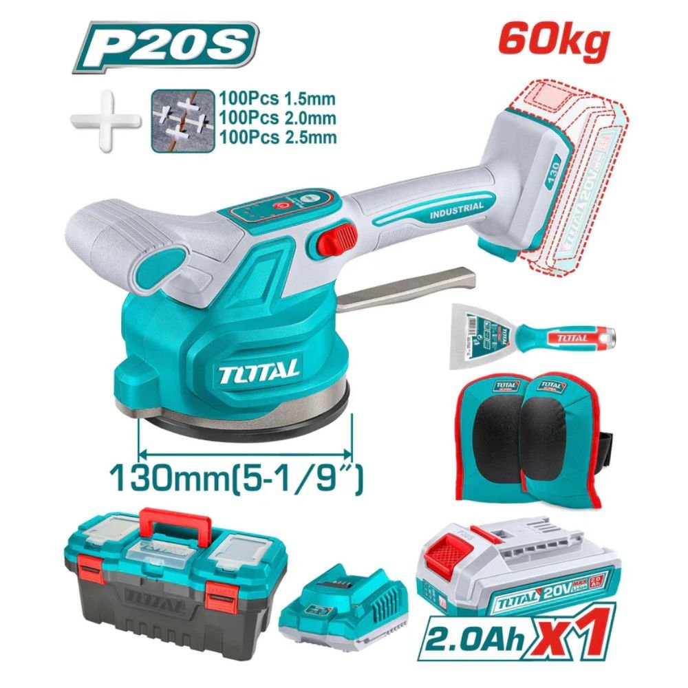 Ponceuse orbitale sans fil TOTAL TTVLI20015 pack 20V 130 mm