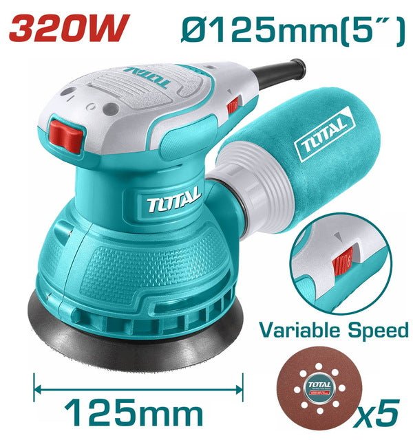Ponceuse rotative 320W 125mm TOTAL pro TF2131256