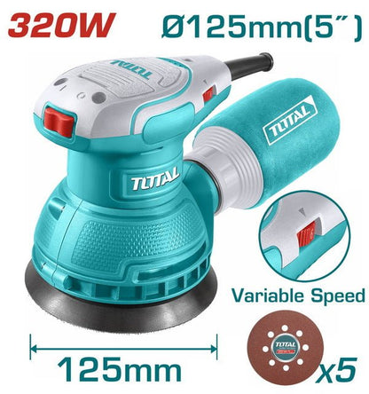 Ponceuse rotative 320W 125mm TOTAL pro TF2131256