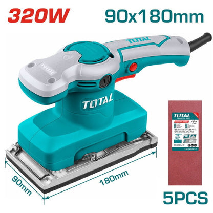Ponceuse vibrante 320W 90x180-TOTAL Bois-TF1301836