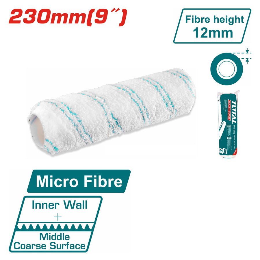 Rouleau microfibre 230 mm sans manche pour murs et plafonds THT85951
